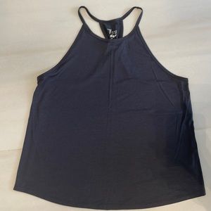 Size L work out tank w/ rouching back detail.